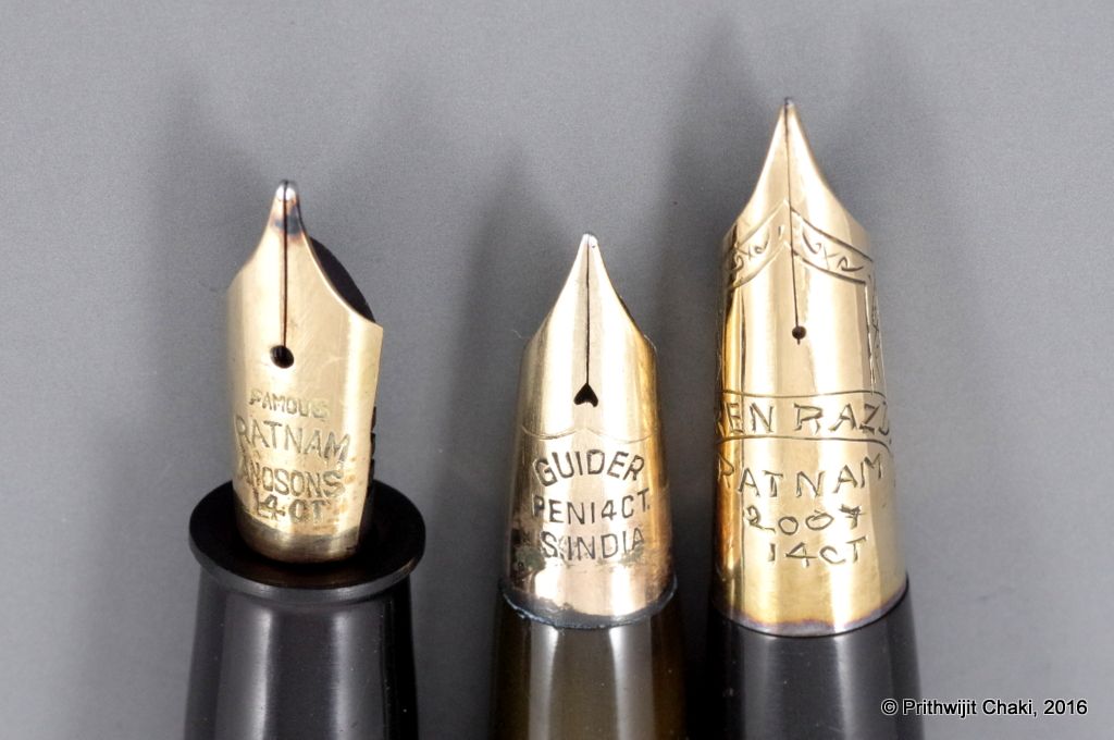 Vintage Indian Pens With HandCrafted Gold Nibs India & Subcontinent (Asia) The Fountain Pen